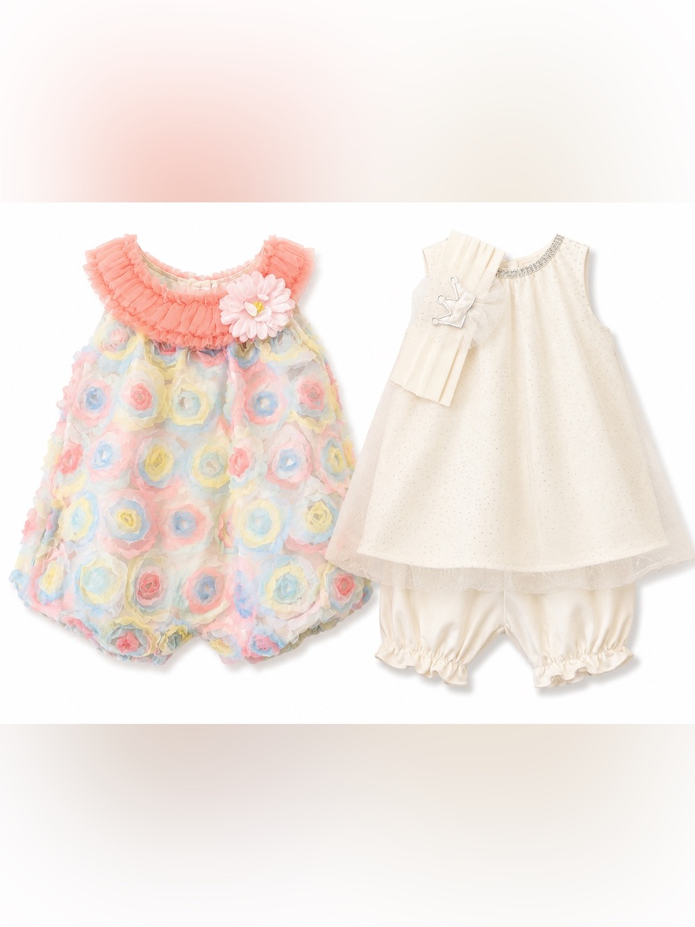 Baby Girls Dress Lot Little Lass 12M & NWT Sparkle Dress 6-9M Special Occasion